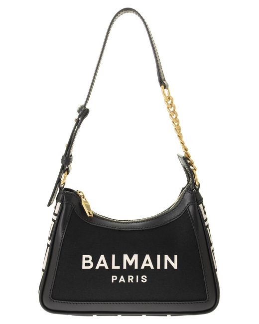 Balmain B-army Bag In Canvas With Leather Inserts in Black - Save 52% ...