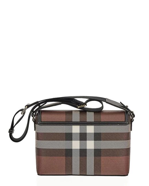 BURBERRY: bag in coated cotton - Brown