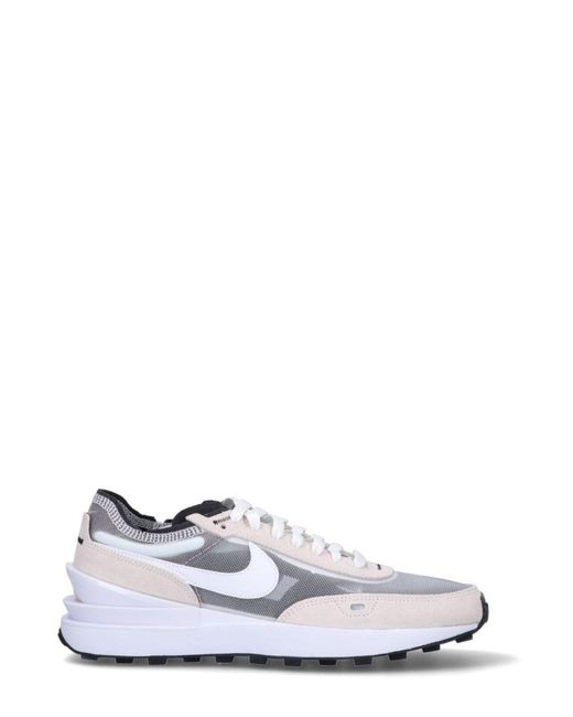 Nike Rubber Waffle One Laceup Sneakers in White/Black (White) for Men