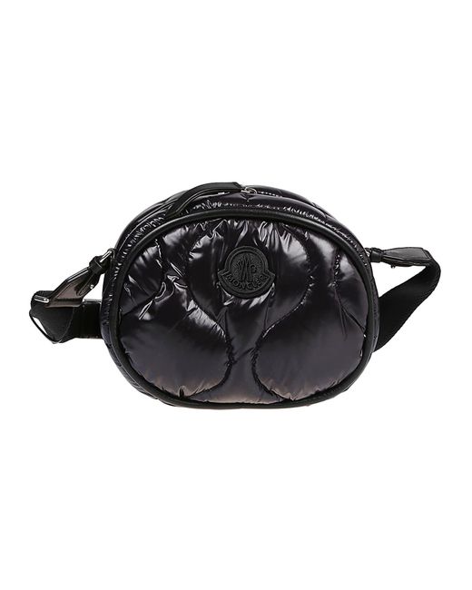 Moncler Delilah Padded Nylon Crossbody Bag Black