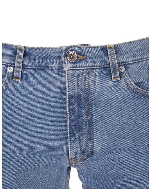 Off-White c/o Virgil Abloh Denim Diagonals Slim-fit Jeans in Blue for Men Save 53% Mens Clothing Jeans Slim jeans 
