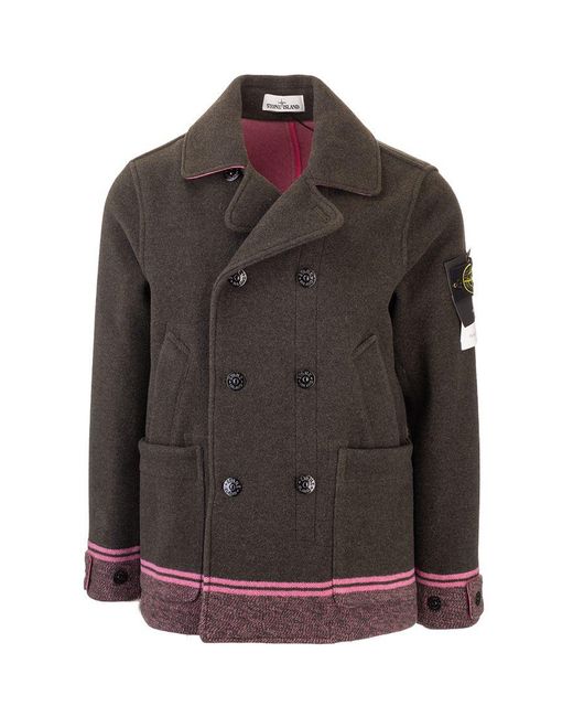 stone island wool coat