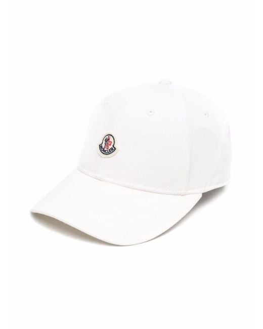 Moncler Cotton Hat in White for Men - Lyst