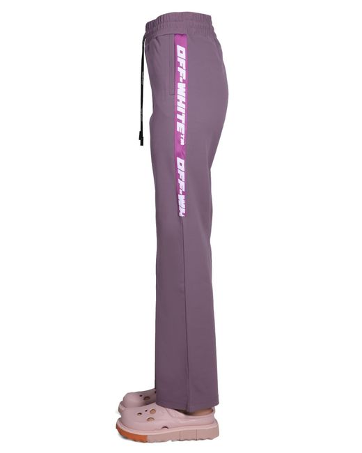 Off-White c/o Virgil Abloh Jogging Pants With Logo in Purple