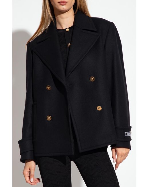 Versace Allover' Double-Breasted Trench Coat