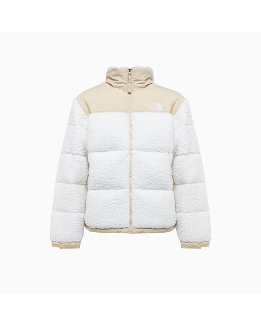 The North Face High Pile Nuptse Puffer Jacket in White for Men