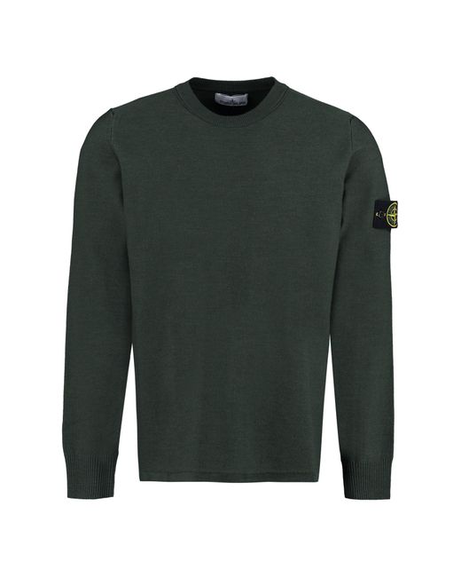 Stone Island Wool Blend Sweater in Green for Men | Lyst