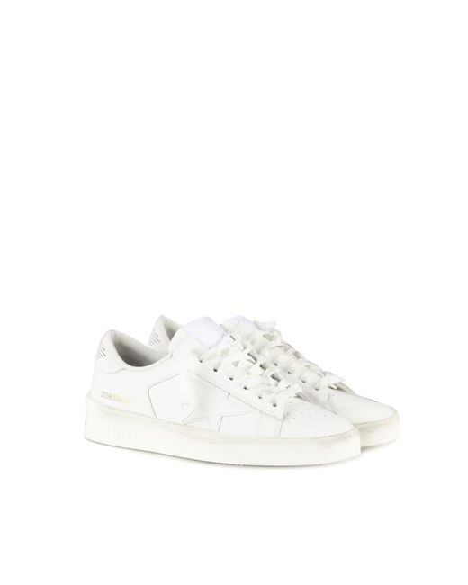 Golden Goose Stardan Sneakers In Total White Leather | Lyst