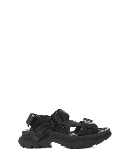 Alexander McQueen Rubber Tread Sandals - Women in Black - Lyst