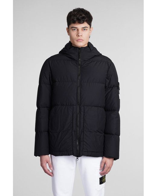 Stone Island Synthetic Puffer In Polyamide - Men in Black for Men | Lyst