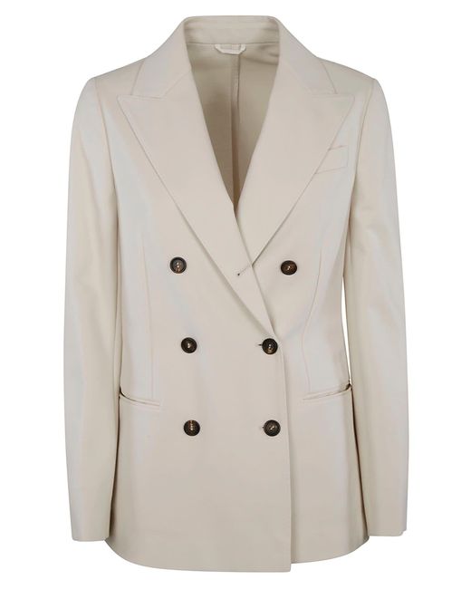 Brunello Cucinelli Cotton Regular Plain Dinner Jacket - Women in White ...