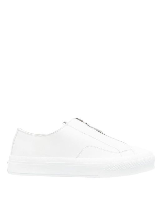 Givenchy 4g-zip Leather Trainers in 