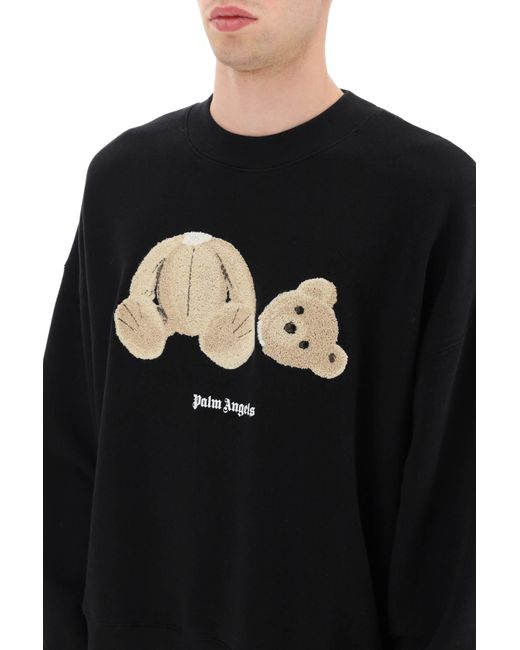 Palm Angels Teddy Bear Sweatshirt in Black for Men | Lyst