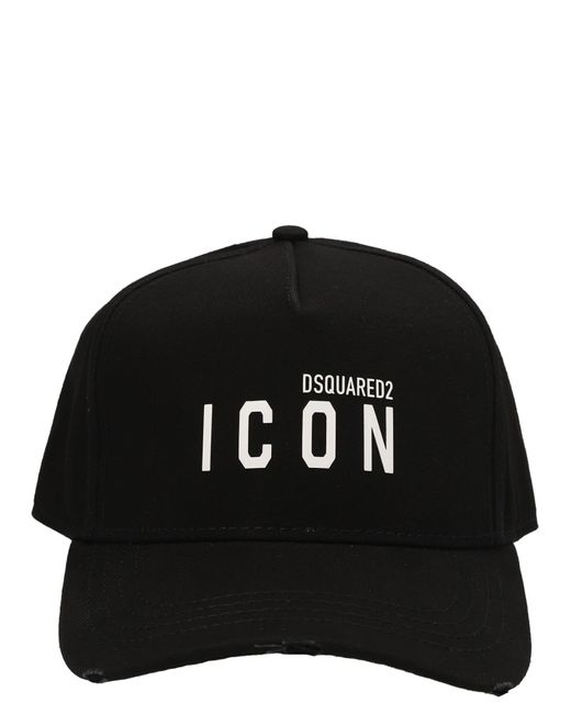 DSquared² Icon Cap in Black for Men | Lyst
