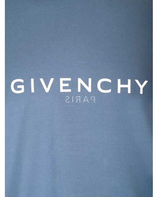 givenchy blue distressed t shirt