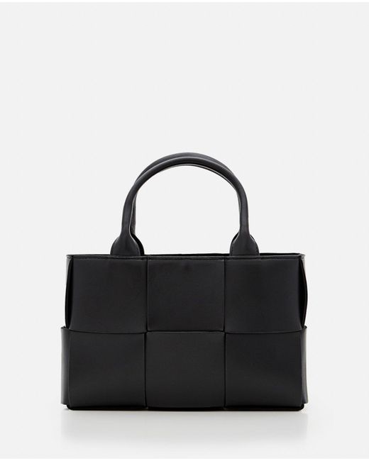 Bottega Veneta Mini Arco Leather Tote Bag in Black | Lyst