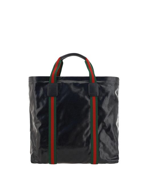 GG Crystal Medium Tote Bag in Black - Gucci