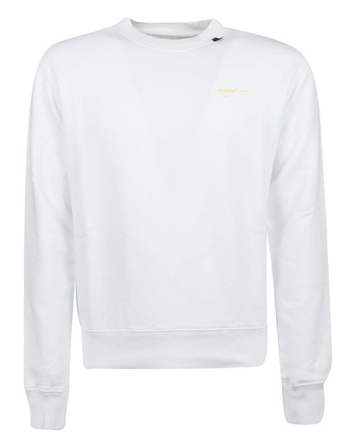 Mens Clothing Activewear Off-White c/o Virgil Abloh Cotton Logo Sweatshirt in White for Men gym and workout clothes Sweatshirts 