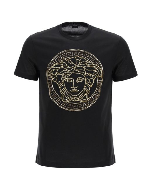 Versace Cotton Medusa T-shirt in Black/Gold (Black) for Men - Save 60% |  Lyst