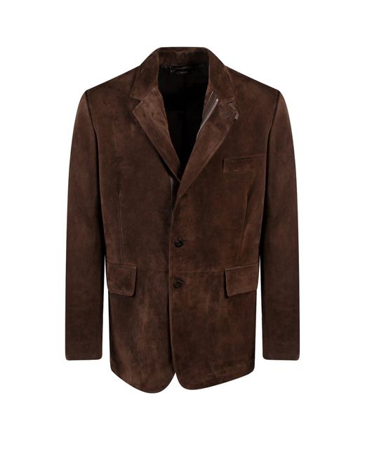 Tom Ford Suede Blazer in Brown for Men - Save 44% | Lyst