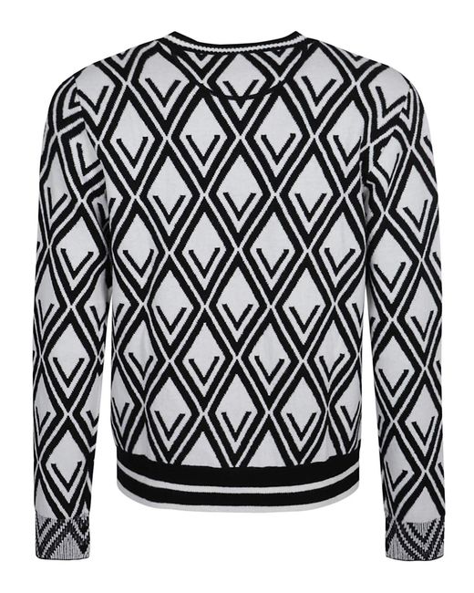 Valentino V-neck Sweater in Black for Men | Lyst