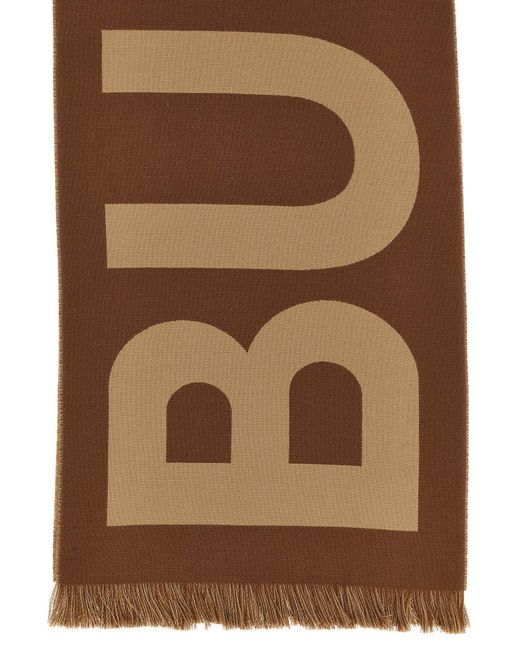 Burberry Logo Scarf Scarves, Foulards in Brown Lyst