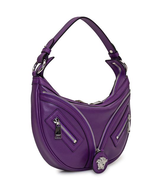 Versace Metallic Repeat Small Hobo Bag for Women