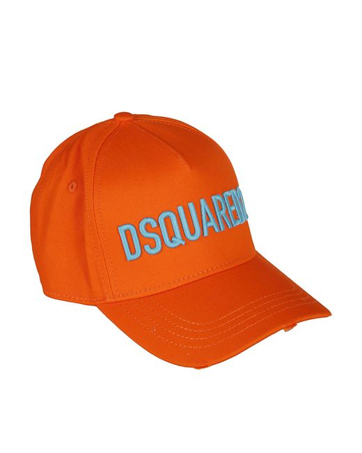 DSquared² Logo Embroidered Baseball Cap in Orange for Men - Save 43% | Lyst