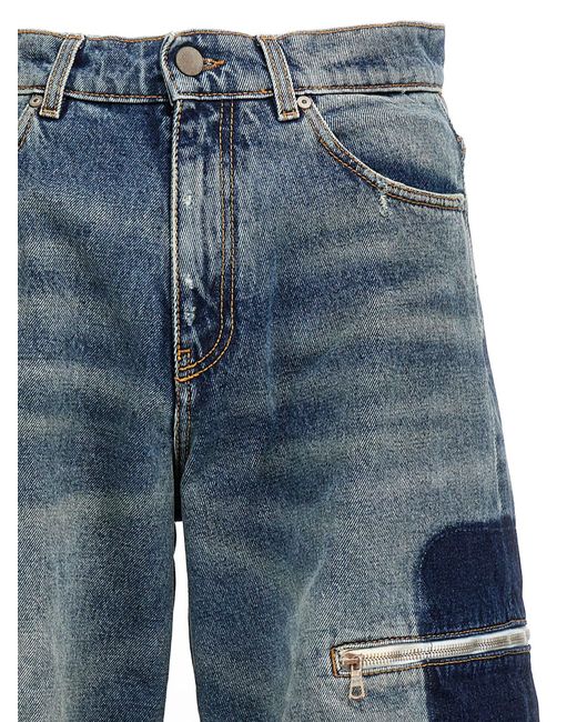 Reserve Dye Carrot Denim Pants in blue - Palm Angels® Official