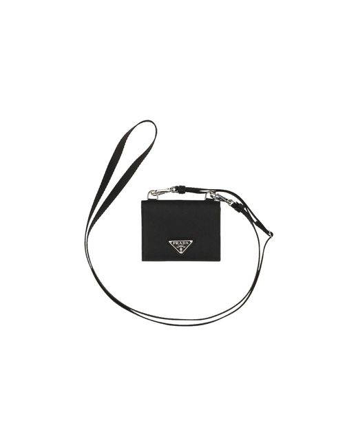Prada Card Holder in Metallic for Men Lyst