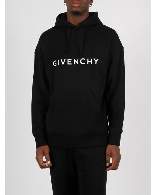 Archetype Logo Cotton Jersey Hoodie in Blue - Givenchy