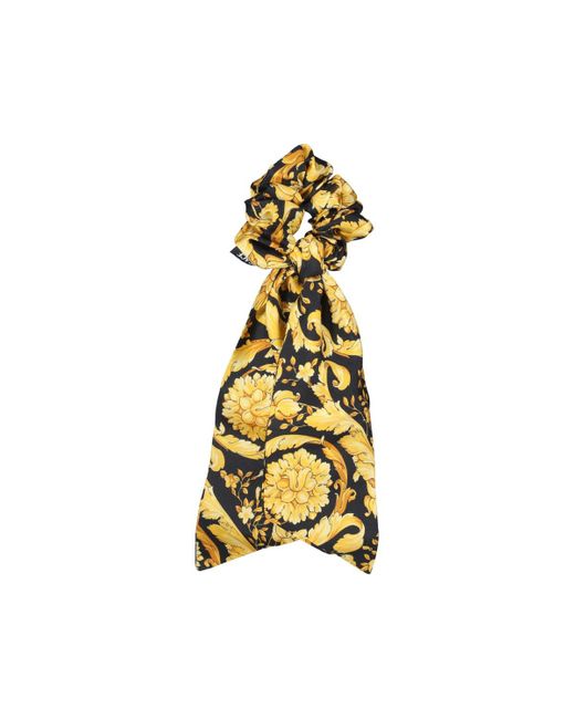 Womens Accessories Headbands Versace Barocco Printed Silk Twill Scrunchie hair clips and hair accessories 