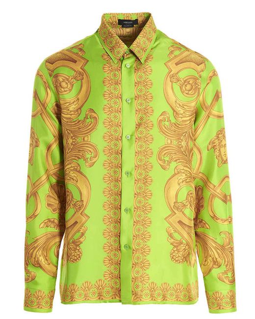 Versace 'heritage' Shirt in Green for Men | Lyst