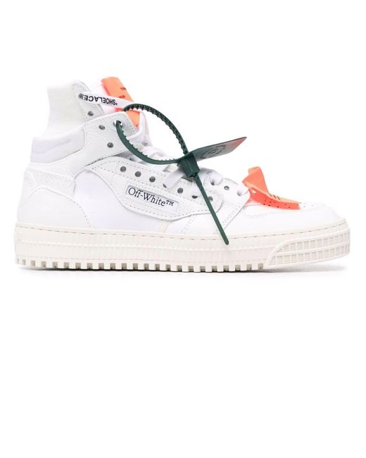Off-White c/o Virgil Abloh Leather Sneakers in Black Womens Shoes Trainers High-top trainers 