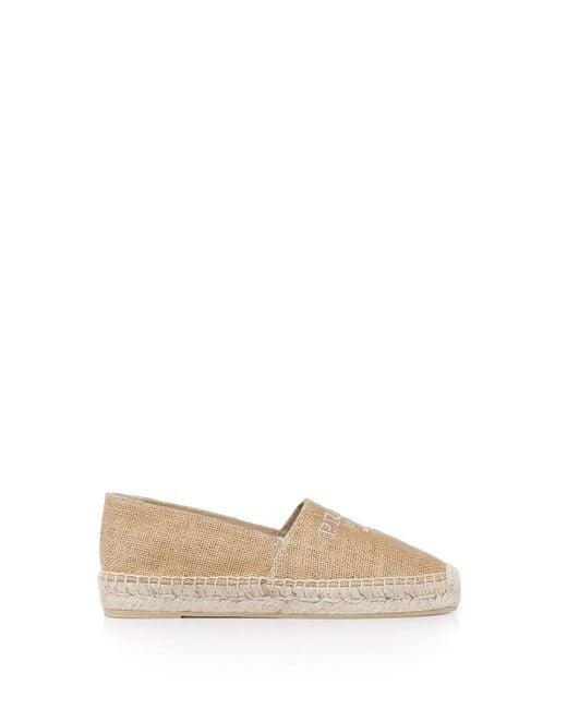 Prada Pure Linen Espadrilles - Women | Lyst
