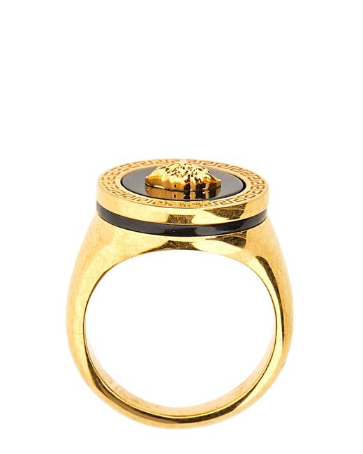 Statement Greek 925 Sterling Silver Gold Versace Style Medusa Men's Ring SZ  9 | eBay