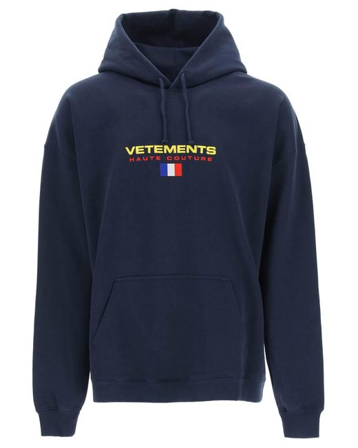 Vetements Cotton Haute Couture Hoodie in Navy (Blue) (Blue) for Men ...