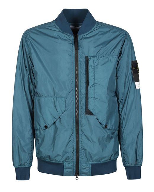 Stone Island Bomber Jacket in Blue for Men Lyst UK