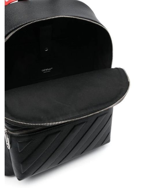 Off-White c/o Virgil Abloh Binder Leather Backpack in Black for