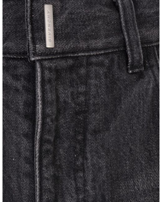 Givenchy Straight Jeans In Ripped Denim in Gray for Men | Lyst