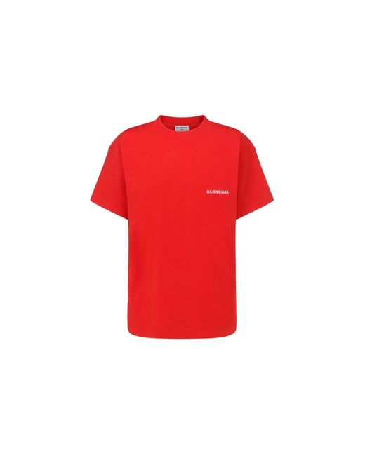 white and red balenciaga shirt