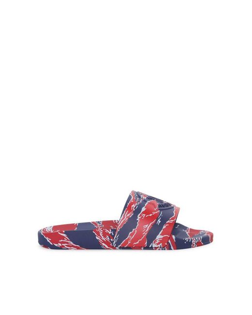 Moncler Basile Slides With Embossed Logo in White for Men Lyst UK