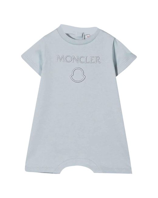 Moncler Cotton Light Blue Baby Boy Jumpsuit for Men Lyst