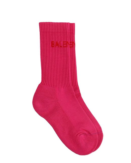 Balenciaga Socks In Cotton in Rose-Pink (Pink) - Save 44% | Lyst
