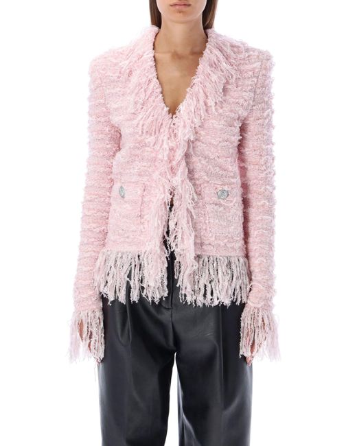 Balmain Tweed Jacket in Pink Save 44 Lyst