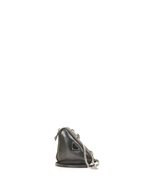 Prada Mini Pouch In Saffiano Leather in White