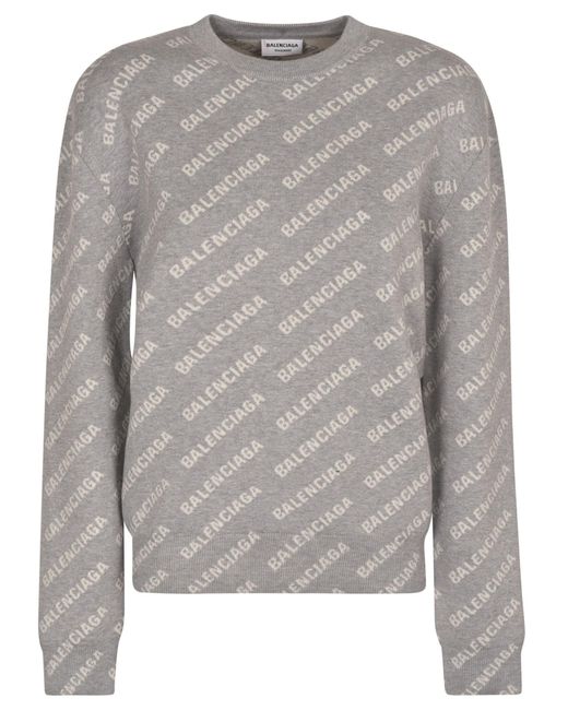 Balenciaga Sweaters in Gray | Lyst