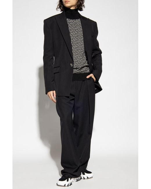 Balmain black shop wool blazer