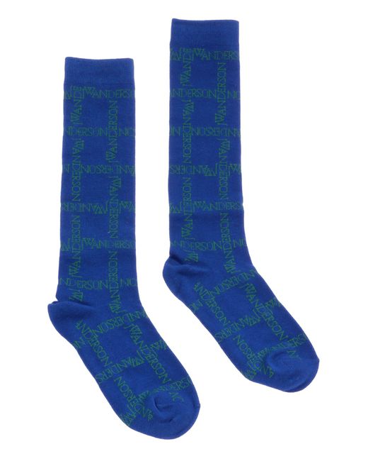 JW Anderson Grid Logo Sock Bundle - Women in Blue | Lyst