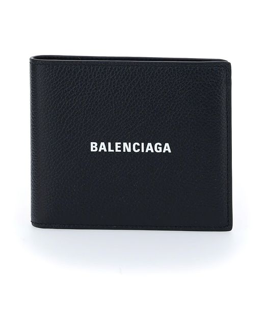 Balenciaga Leather Wallet in Black/l White (Black) for Men - Save 53% ...